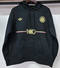 100th Anniversary Edition Colombia Black Thailand Soccer Tracksuit Top With Hat-CS