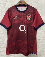 2024-2025 England Away Red Thailand Rugby Shirt