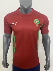 2024-2025 Morocco Red Thailand Training Soccer Jersey-416