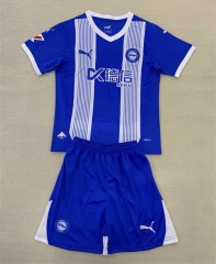 2024-2025 Deportivo Alavés Home Blue&White Soccer Uniform-AY