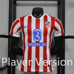 Player Version 2025-2026 Atletico Madrid Home Red&White Thailand Soccer Jersey AAA-888
