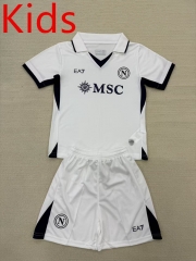 2024-2025 Napoli Away White Kids/Youth Soccer Uniform-AY
