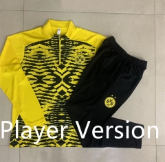 Player Version 2024-2025 Borussia Dortmund Ink Jet Yellow Thailand Soccer Tracksuit -815