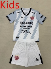 2024-2025 Club Necaxa Away White&Gray Kid/Youth Soccer Uniform-AY