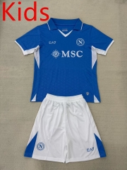 2024-2025 Napoli Home Blue Kids/Youth Soccer Uniform-AY