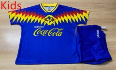 Retro Version 1995 Club America Away Blue  Kids/Youth Soccer Uniform-6895