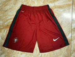 Retro Version 2016  Portugal Home Red Thailand Soccer Shorts-7209