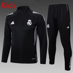 2025-2026 Real Madrid Black Kids/Youth Soccer Jacket Uniform-815