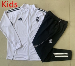 2025-2026 Real Madrid White Kids/Youth Soccer Jacket Uniform-815