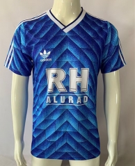 Retro Version 88-89 Schalke 04 Blue Thailand Soccer Jersey AAA-503