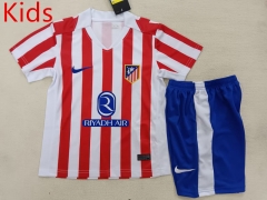 2025-2026 Atletico Madrid Home Red&White  Youth/Kids Soccer Uniform-507