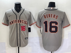2025 San Francisco Giants Grey #16 MLB Jersey (red letter on the left)-0840