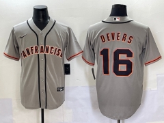 2025 San Francisco Giants Grey #16 MLB Jersey-0840