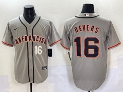 2025 San Francisco Giants Grey #16 MLB Jersey (white letter on the left)-0840