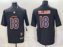 (Logo 5) Fashion Version Chicago Bears Black #18 NFL Jersey-0840