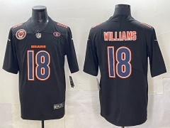(Logo 4) Fashion Version Chicago Bears Black #18 NFL Jersey-0840