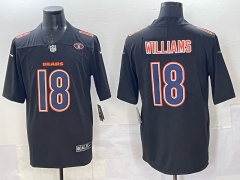 (Logo 3) Fashion Version Chicago Bears Black #18 NFL Jersey-0840