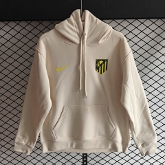 Player Version 25-26 Atletico Madrid Away Beige Thailand Soccer Tracksuit Top With Hat-LH