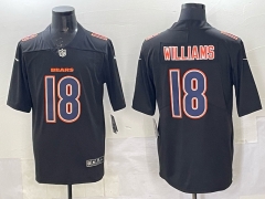 (Logo 1) Fashion Version Chicago Bears Black #18 NFL Jersey-0840
