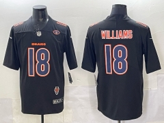 (Logo 7) Fashion Version Chicago Bears Black #18 NFL Jersey-0840