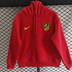 Player Version 25-26 Atletico Madrid Away Red Thailand Soccer Tracksuit Top With Hat-LH