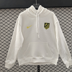 Player Version 25-26 Atletico Madrid Away White Thailand Soccer Tracksuit Top With Hat-LH