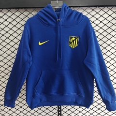Player Version 25-26 Atletico Madrid Away Blue Thailand Soccer Tracksuit Top With Hat-LH
