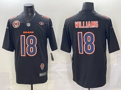 Fashion Version Chicago Bears Black #18 NFL Jersey-0840