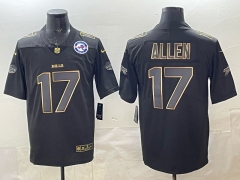 (Logo 7) Buffalo Bills Black&Gold #17 NFL Jersey-0840