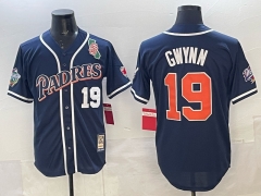 Retro Version San Diego Padres Royal Blue #19 MLB Jersey-0840