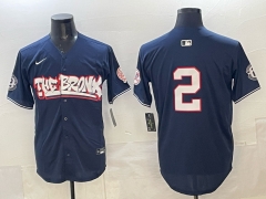 (Logo 2) New York Yankees 4th Generation Joint Version #2 Royal Blue MLB Jersey-0840