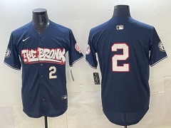 (Logo 1) New York Yankees 4th Generation Joint Version #2 Royal Blue MLB Jersey-0840