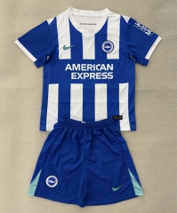 25-26 Brighton & Hove Albion Home Blue&White Soccer Uniform-AY