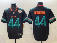 Retro Version Miami Dolphins 5 Generations Black #44 NFL Jersey-0840