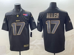 (Logo 6) Buffalo Bills Black&Gold #17 NFL Jersey-0840