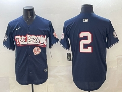 (Logo 6) New York Yankees 4th Generation Joint Version #2 Royal Blue MLB Jersey-0840