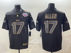 (Logo 2) Buffalo Bills Black&Gold #17 NFL Jersey-0840