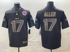 (Logo 5) Buffalo Bills Black&Gold #17 NFL Jersey-0840