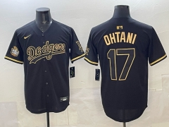 (Logo 6) 5th Generation Los Angeles Dodgers Black&Gold #17 MLB Jersey-0840