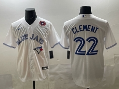 Toronto Blue Jays White #22 Baseball Jersey-0840