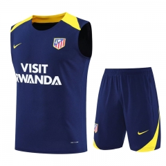 25-26 Atletico Madrid Royal Blue Thailand Soccer Vest Tracksuit -4627