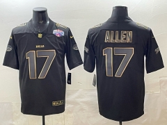 (Logo 1) Buffalo Bills Black&Gold #17 NFL Jersey-0840