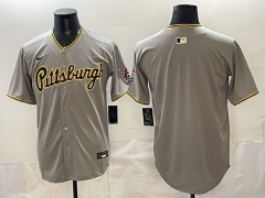 Pittsburgh Pirates Gray MLB Jersey-0840