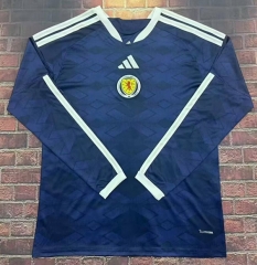 (S-4XL) 2026 World Cup Scotland Home Royal Blue LS Thailand Soccer Jersey AAA-1424