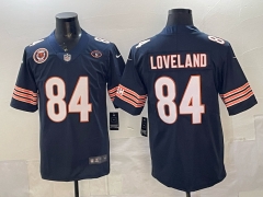(Logo 3) Chicago Bears Royal Blue #84 NFL Jersey-0840