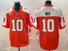 (Logo 2) Denver Broncos 3 Generations Orange #10 NFL Jersey-0840
