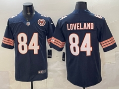 (Logo 4) Chicago Bears Royal Blue #84 NFL Jersey-0840
