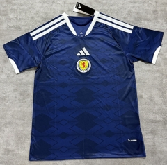 (S-4XL) 26-27 Scotland Home Royal Blue Thailand Soccer Jersey AAA-4506