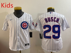 Chicago Cubs White #29 Kids MLB Jersey-0840