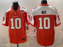 (Logo 4) Denver Broncos 3 Generations Orange #10 NFL Jersey-0840